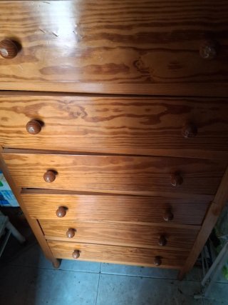 Mueble 6 cajones madera