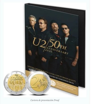 Moneda 2€ Irlanda 2026  proof U2