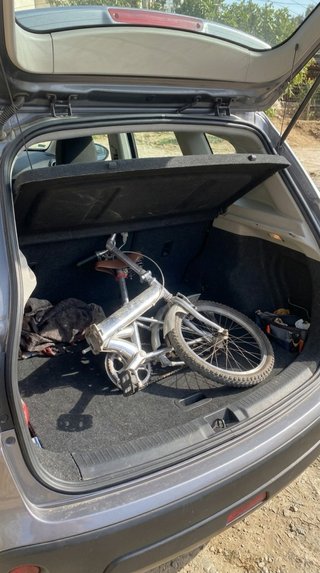Bicicleta Plegable Plata