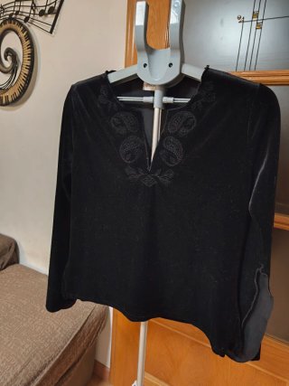 Camiseta Terciopelo Negra Talla L/XL