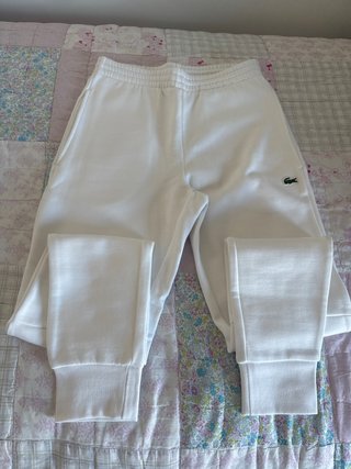 Pantalón de chándal Lacoste blanco