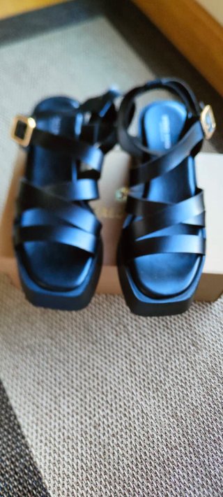 Sandalias de Plataforma Negras Talla 41