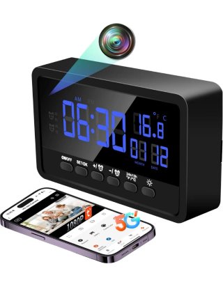 Reloj Sobremesa con Cámara Espía WiFi 5G