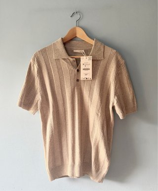 Polo ZARA Beige Nuevo