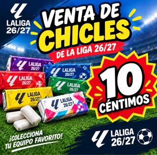 Chicles LaLiga 26/27 con Cromos