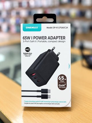 Cargador ONEMAX 65W GaN II 3 Puertos