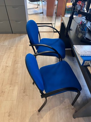 2 Sillas de Oficina Azules