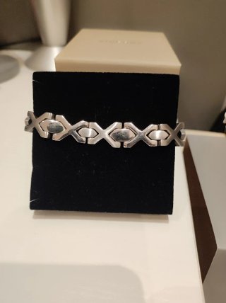 Pulsera de acero eslabones diseño X