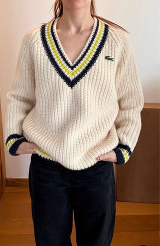 Jersey de Lana Lacoste crudo