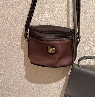 Bolso bandolera pequeño granate mujer