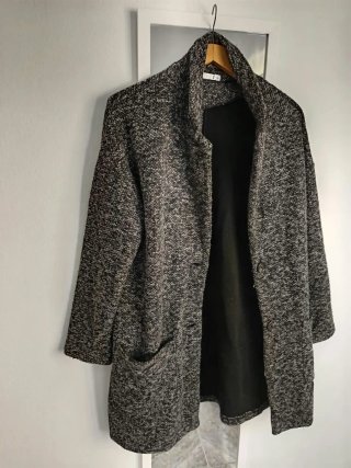 Abrigo de paño gris