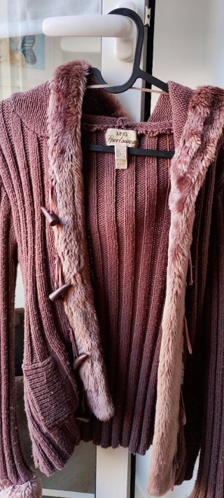 Chaqueta de punto Mango marrón