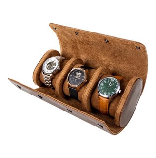 Astuccio per 3 orologi marrone