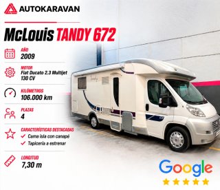 Autocaravana cama Isla McLouis Tandy 672 Perfilada