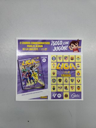 2 Cromos Conmemorativos Liga Este 2026-27