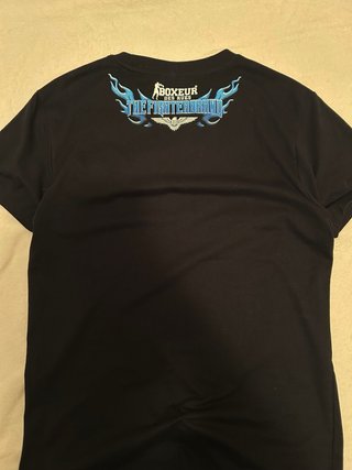 T-shirt Boxeur des Rues nera con grafica blu