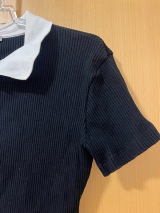 Polo Zara Negro y Blanco