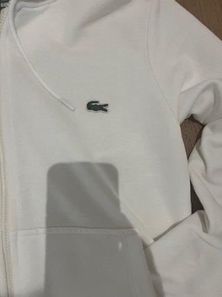 Sudadera Lacoste Blanca con Cremallera