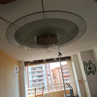 Lámpara colgante de cristal