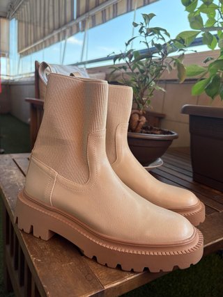 Botas Beige MANGO Talla 39