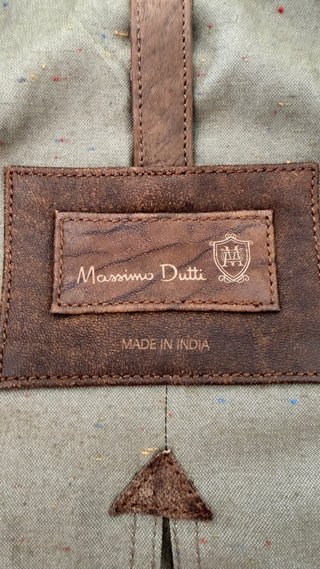 Chaqueta Cuero Hombre Massimo Dutti Marrón