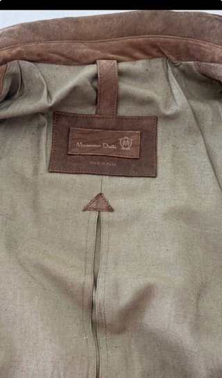 Chaqueta Cuero Hombre Massimo Dutti Marrón