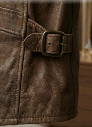 Chaqueta Cuero Hombre Massimo Dutti Marrón
