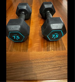 Coppia Manubri Esagonali 7.5 kg Decathlon