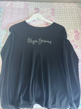 Camiseta larga negra Pepe Jeans