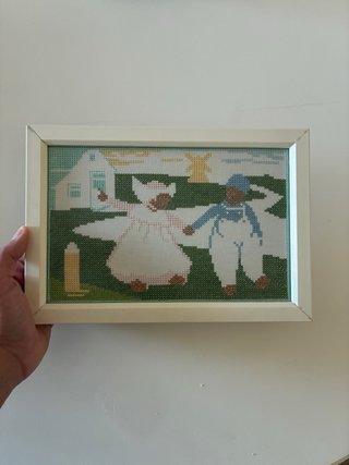 Cuadro punto de cruz infantil