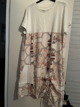 Vestido Estampado Beige