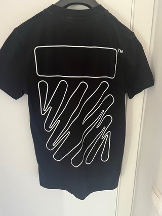 Camiseta Off-White Negra Talla S con etiqueta