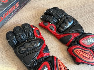 Guantes moto Rainers XP3 Racing piel carbono