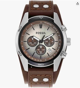 Reloj Fossil CH2565 Cronógrafo Marrón/Plata Nuevo