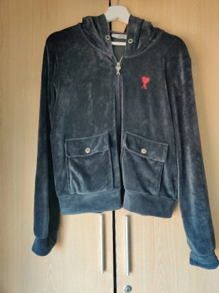 Exclusiva Sudadera Ami Paris Velour "lujo vintage