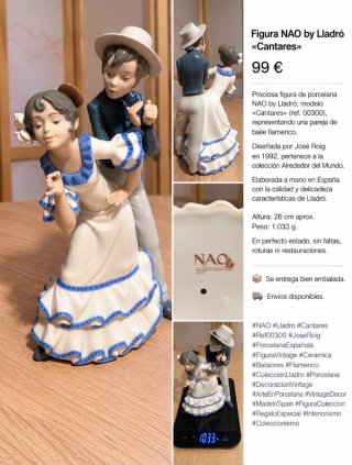 Figura Porcelana NAO by Lladró «Cantares»