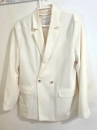 Americana Bershka blanca talla L