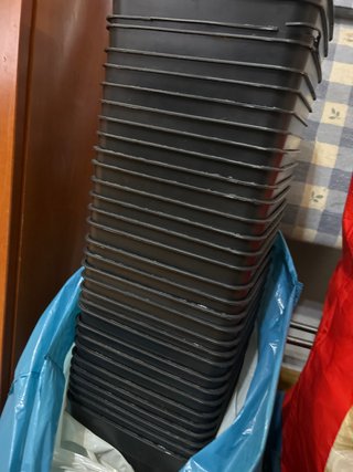 Macetas de plástico negro 7 litros