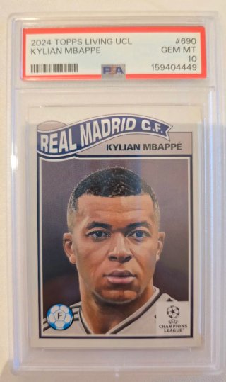Carta Topps Living Kylian Mbappé PSA 10