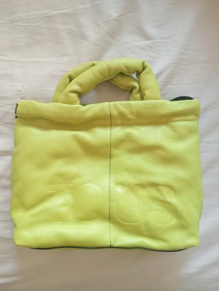 Bolso de mano TOUS verde lima mujer moda diseño