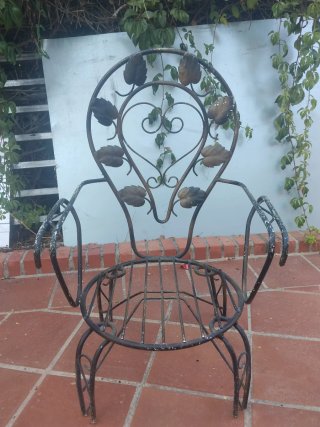 Silla de forja vintage