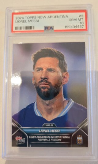 Carta Topps Now Lionel Messi PSA 10