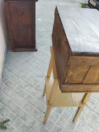 Baúl artesanal madera antigua pequeño