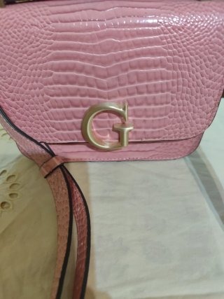 Borsetta Guess Rosa con Logo Oro