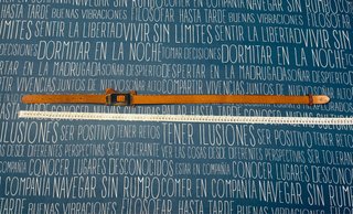 Cinturón Fino Piel Marrón Lazo Vintage 85/90 CM