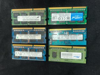 Lote de 6 Memorias RAM DDR3 para Portátil