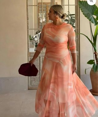 Vestido de fiesta naranja