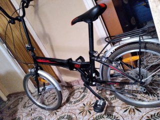 Bicicleta de Paseo Plegable Negra