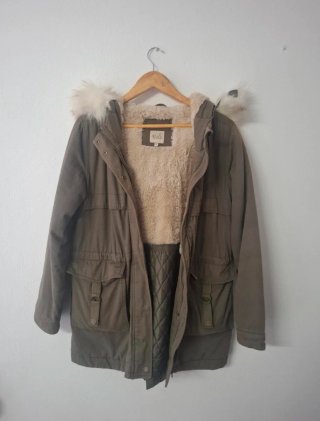 Abrigo Parka Pull&Bear Verde Talla M