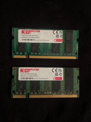 2 Módulos RAM DDR2 2GB Komputerbay